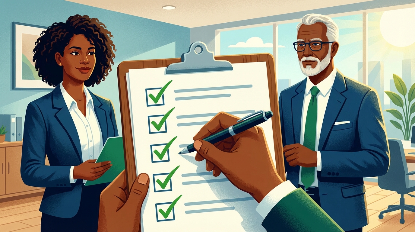 SEO fix checklist being completed by a small business owner