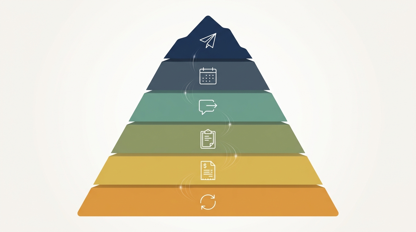 The 6-layer service business AI operating system stack