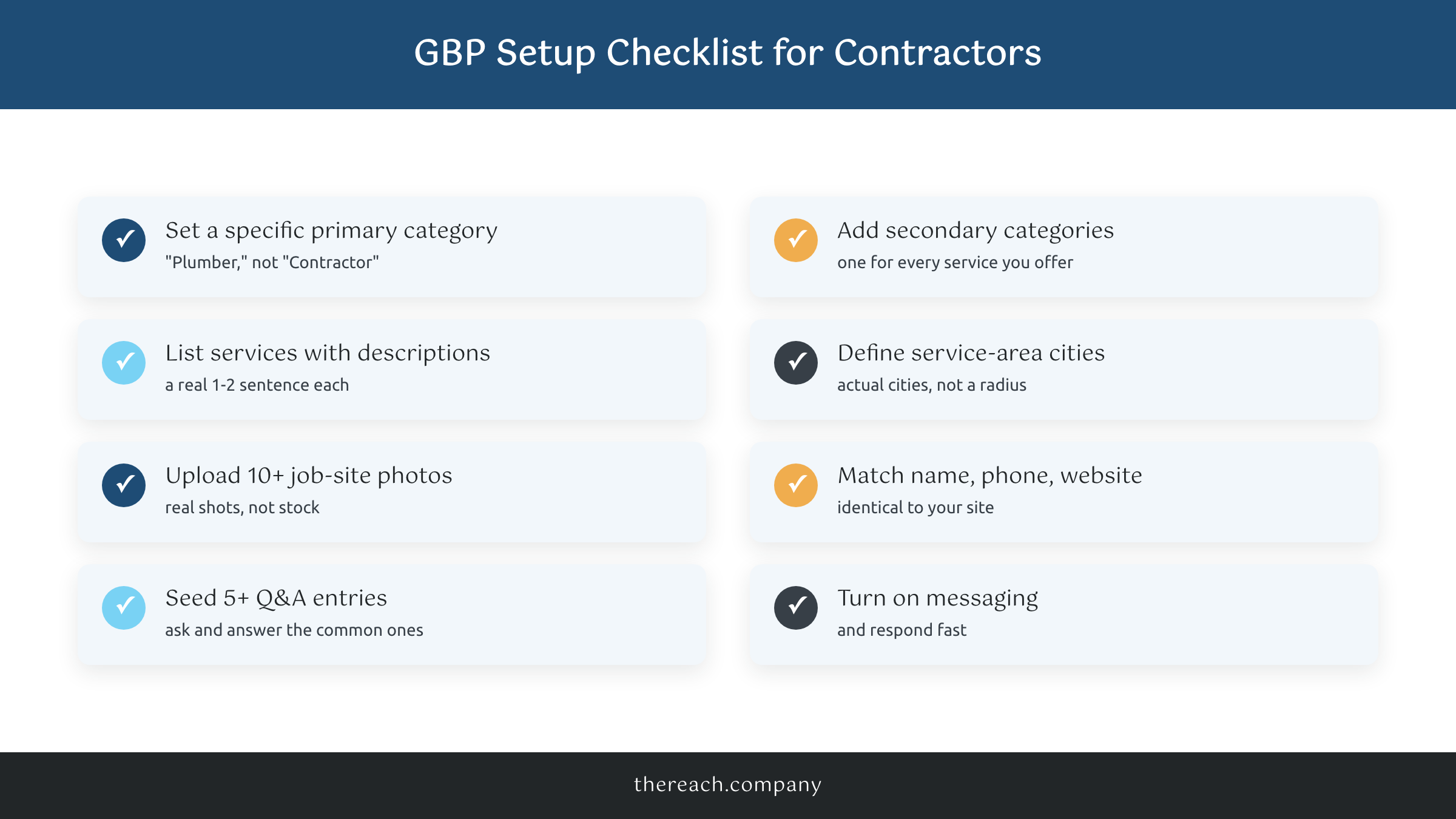 Google Business Profile optimization checklist for contractors doing local SEO